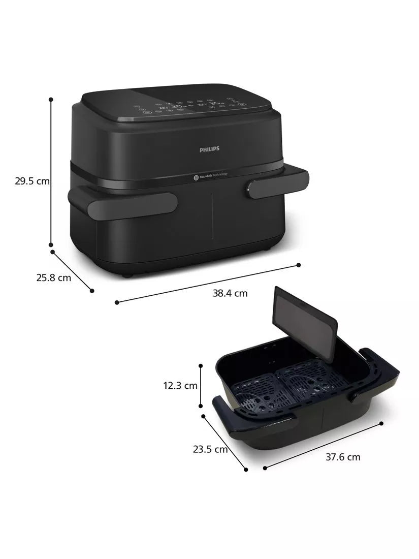 Philips Dual Basket Air Fryer 7.1L NA150/09, UK version
