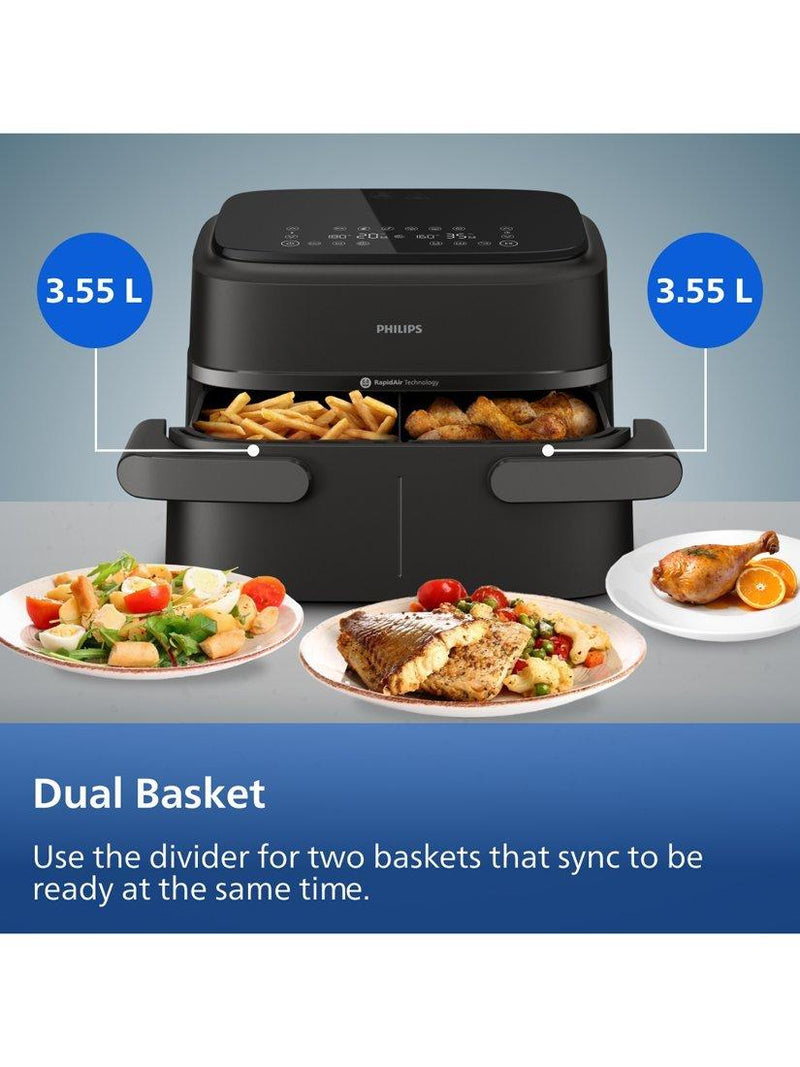 Philips Dual Basket Air Fryer 7.1L NA150/09, UK version