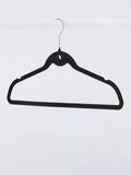 John Lewis flocked hangers pack of 20 black, imported from the UK