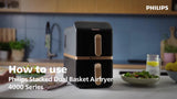 Philips stacked dual basket air fryer 10L (British brand)