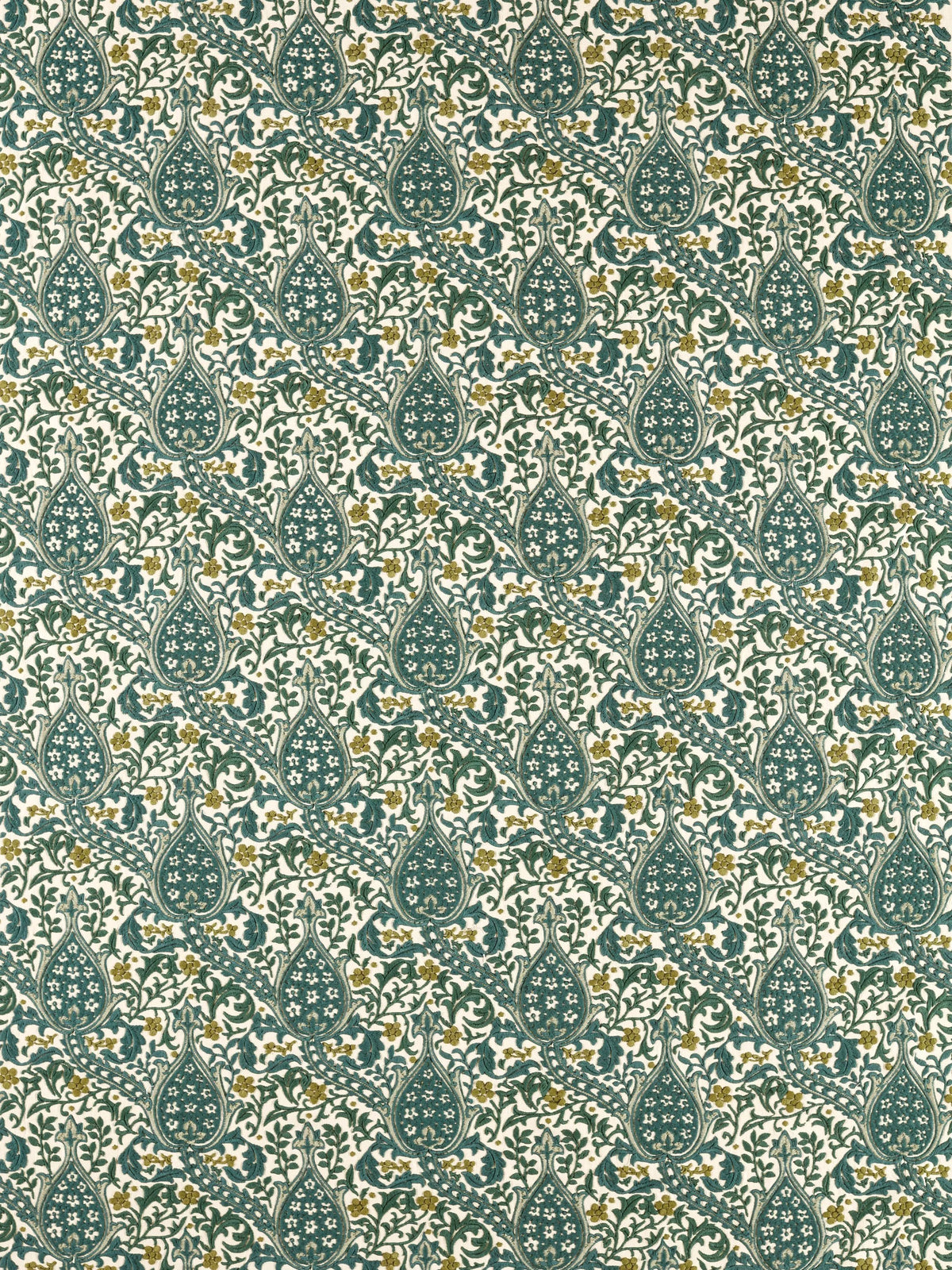 Morris & Co Persian Tulip embroidery furnishing fabric - British product