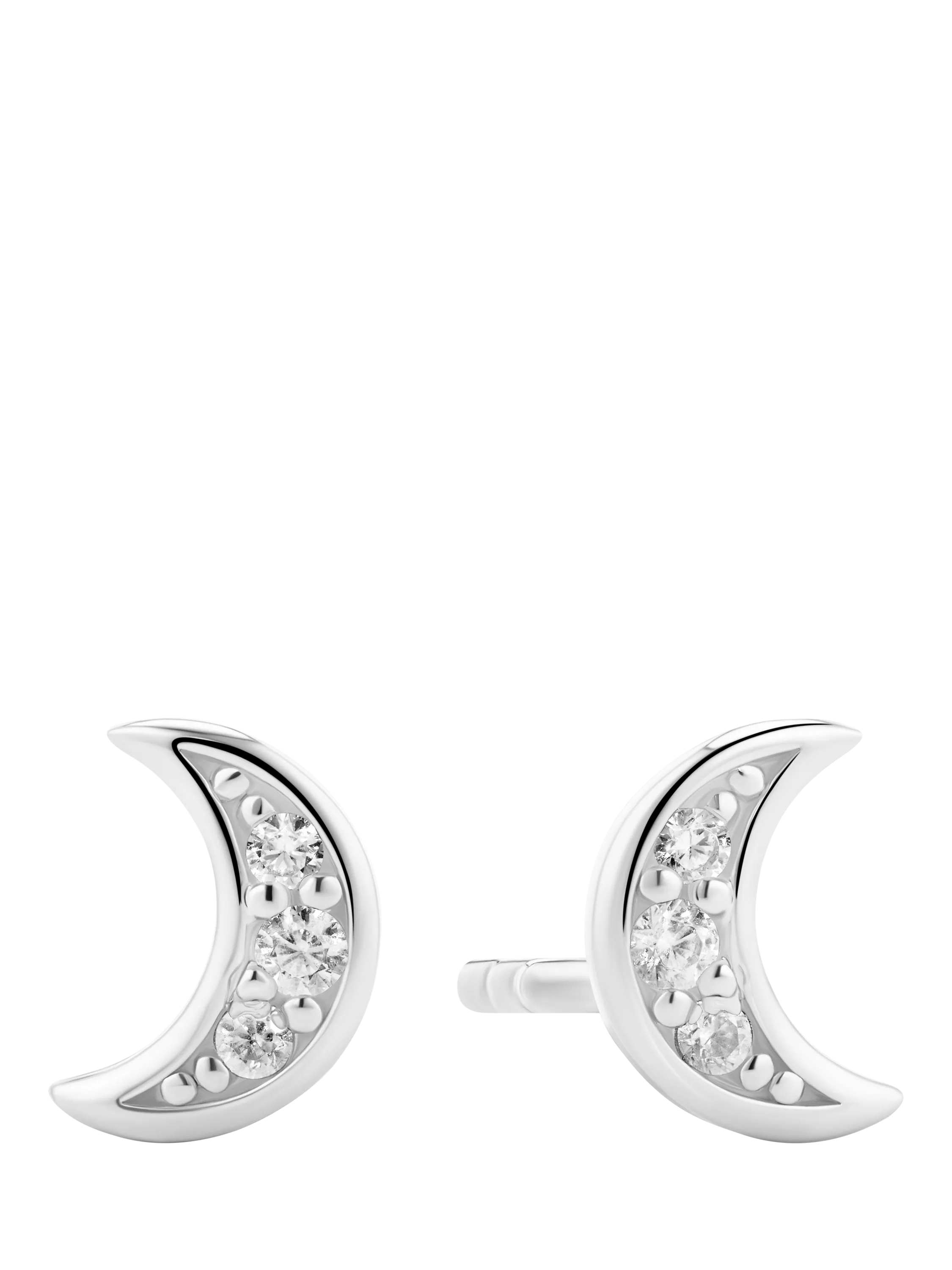 Sif Jakobs Jewellery Luna moon stud earrings - British product