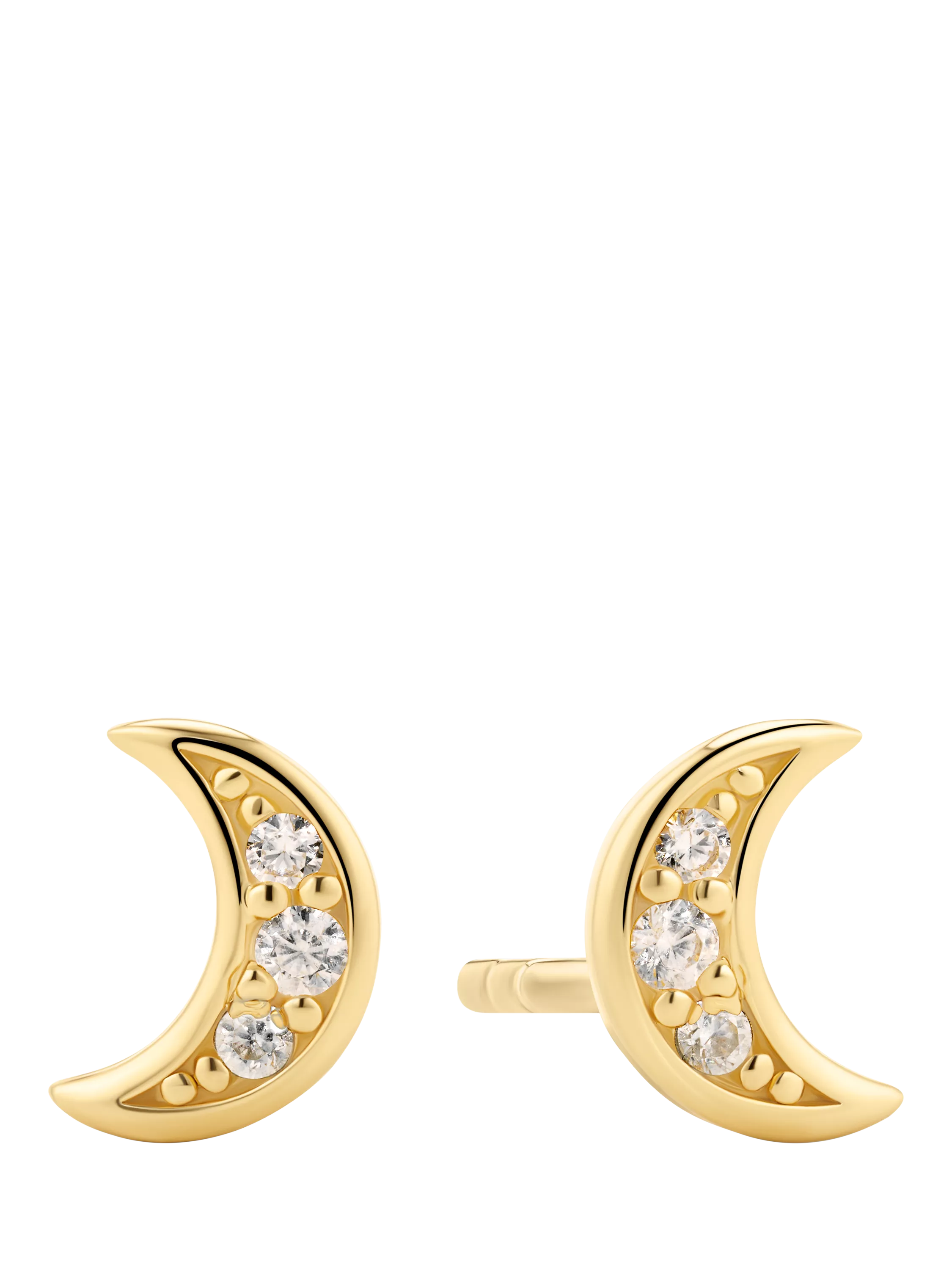 Sif Jakobs Jewellery Luna Crystal Moon Stud Earrings