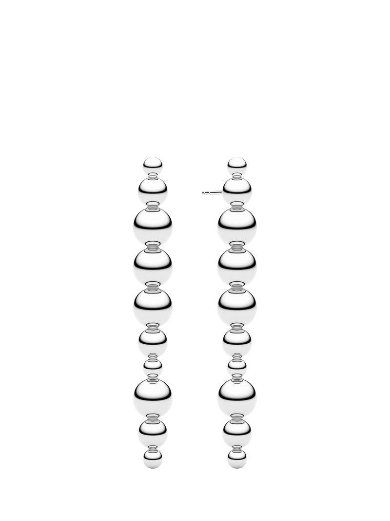 Sif Jakobs Bormio Lungo drop earrings sterling silver 6.2cm (British brand)