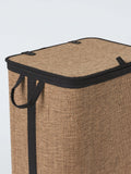 John Lewis lidded laundry basket natural black, imported from the UK