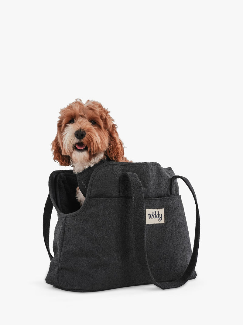 By Teddy Bouclé Dog Carrier Blue Navy, imported from the UK
