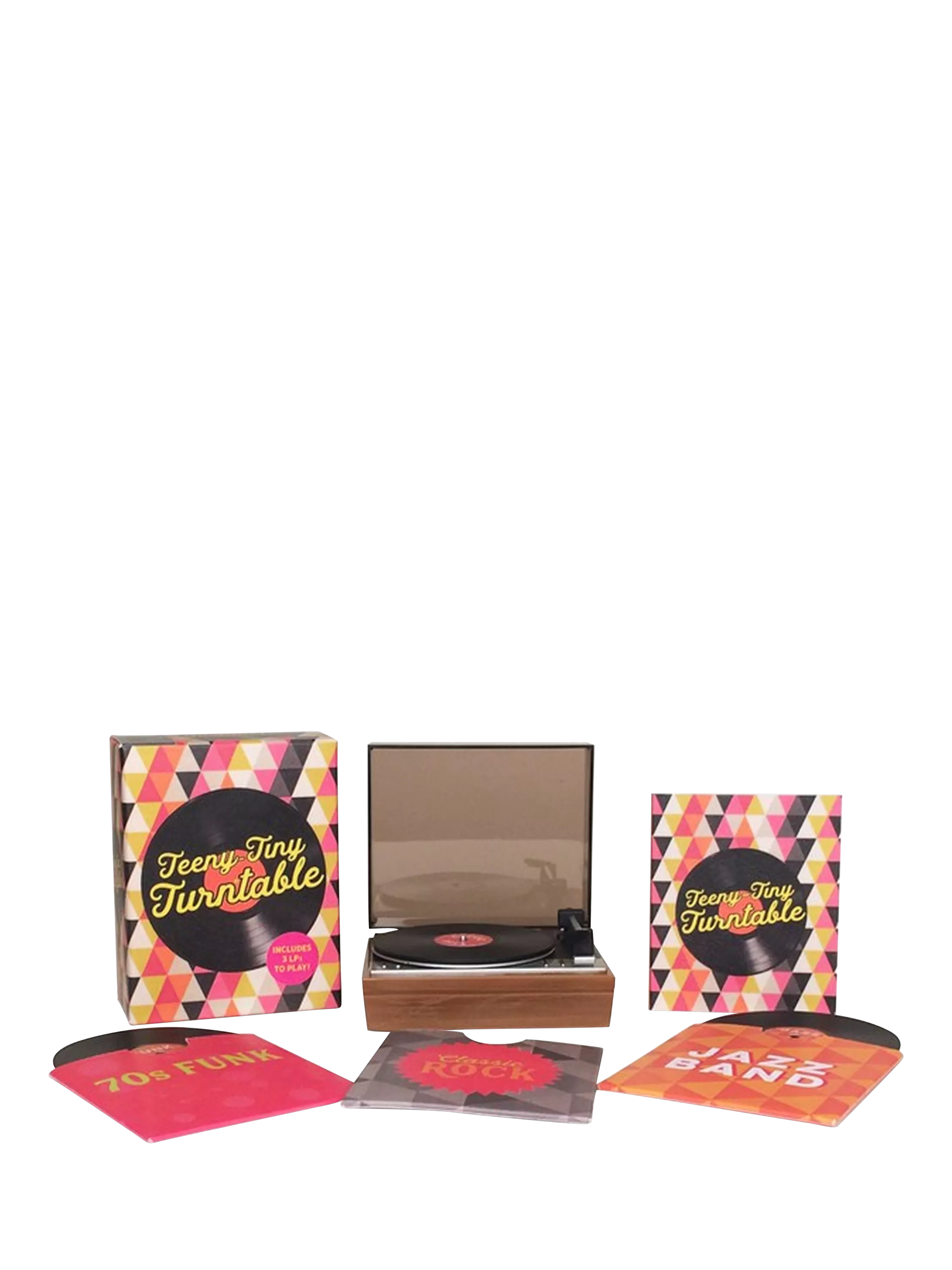 Hachette mini turntable kit with three records, imported from the UK