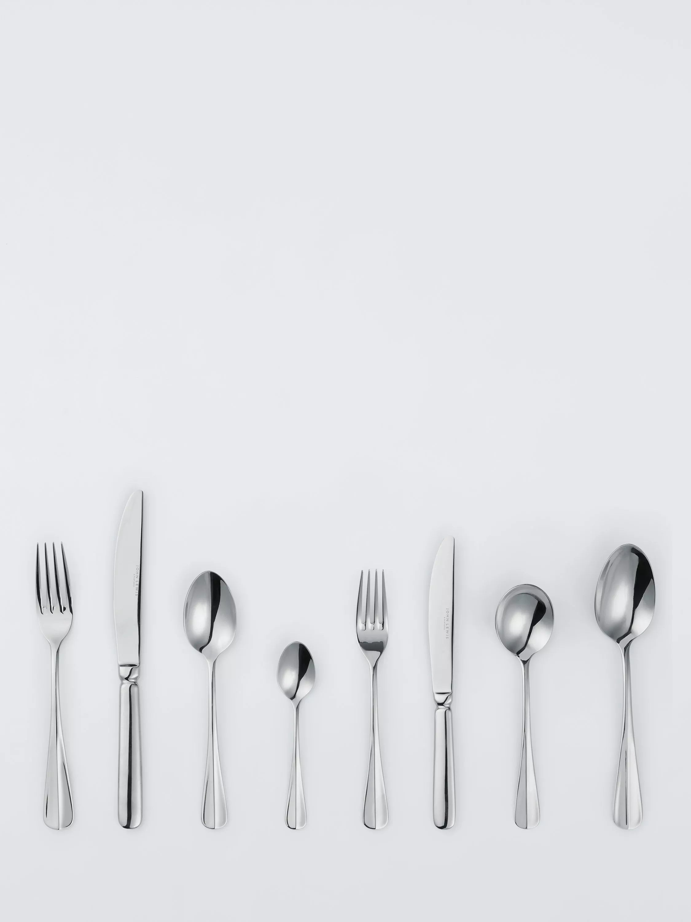 John Lewis Baguette stainless steel cutlery set 44pc, imported from the UK
