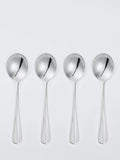 John Lewis Baguette stainless steel soup spoons set of 4, UK version