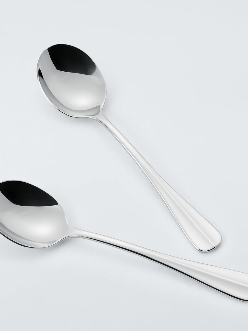 John Lewis Baguette stainless steel soup spoons set of 4, UK version