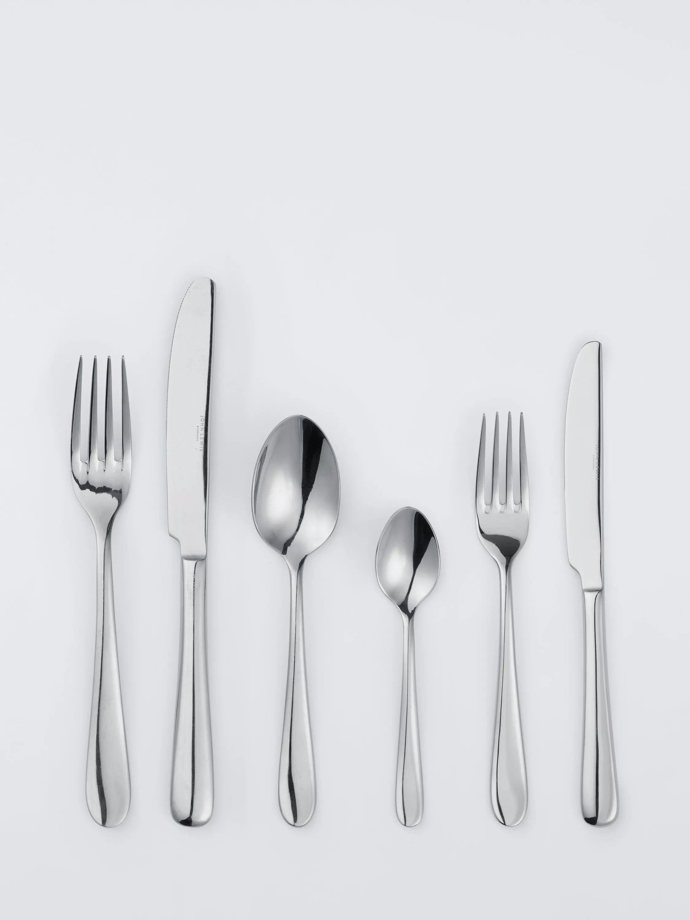 John Lewis Luna stainless steel cutlery set 6 piece, UK version
