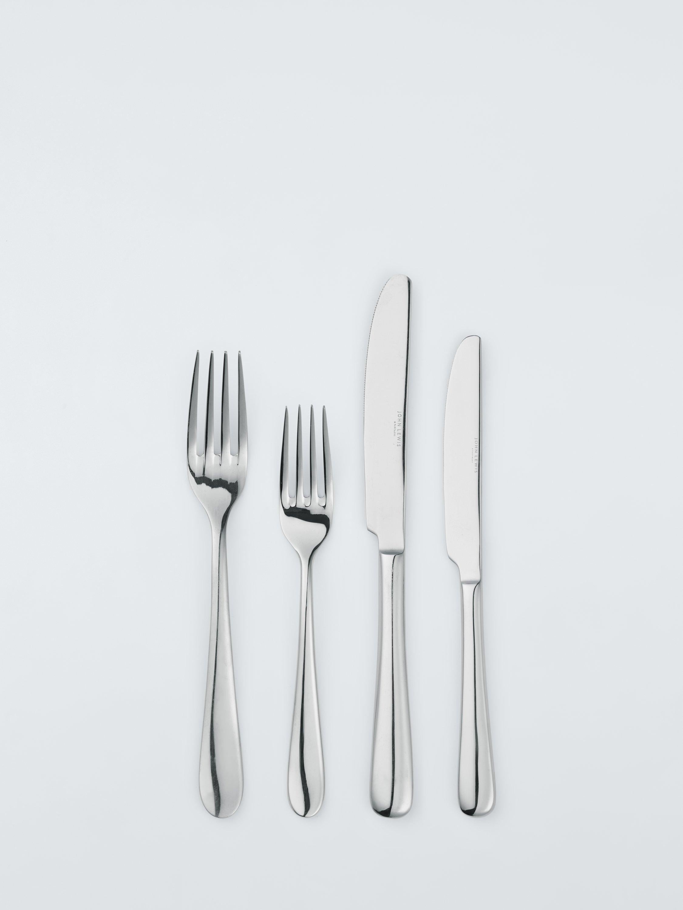 John Lewis Luna stainless steel cutlery set 24 piece, UK version