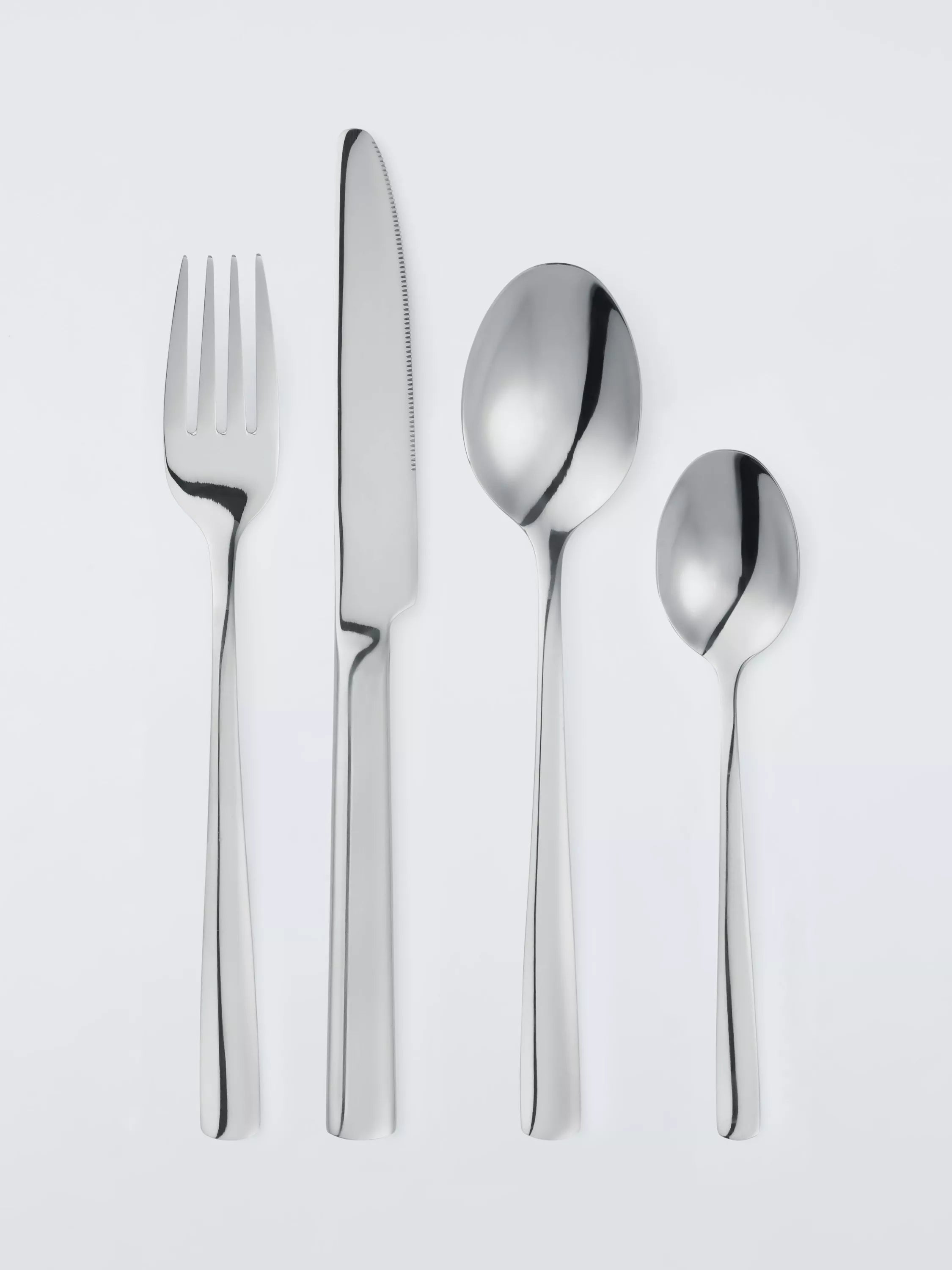 John Lewis stainless steel cutlery set 16 piece 4 place settings - British product