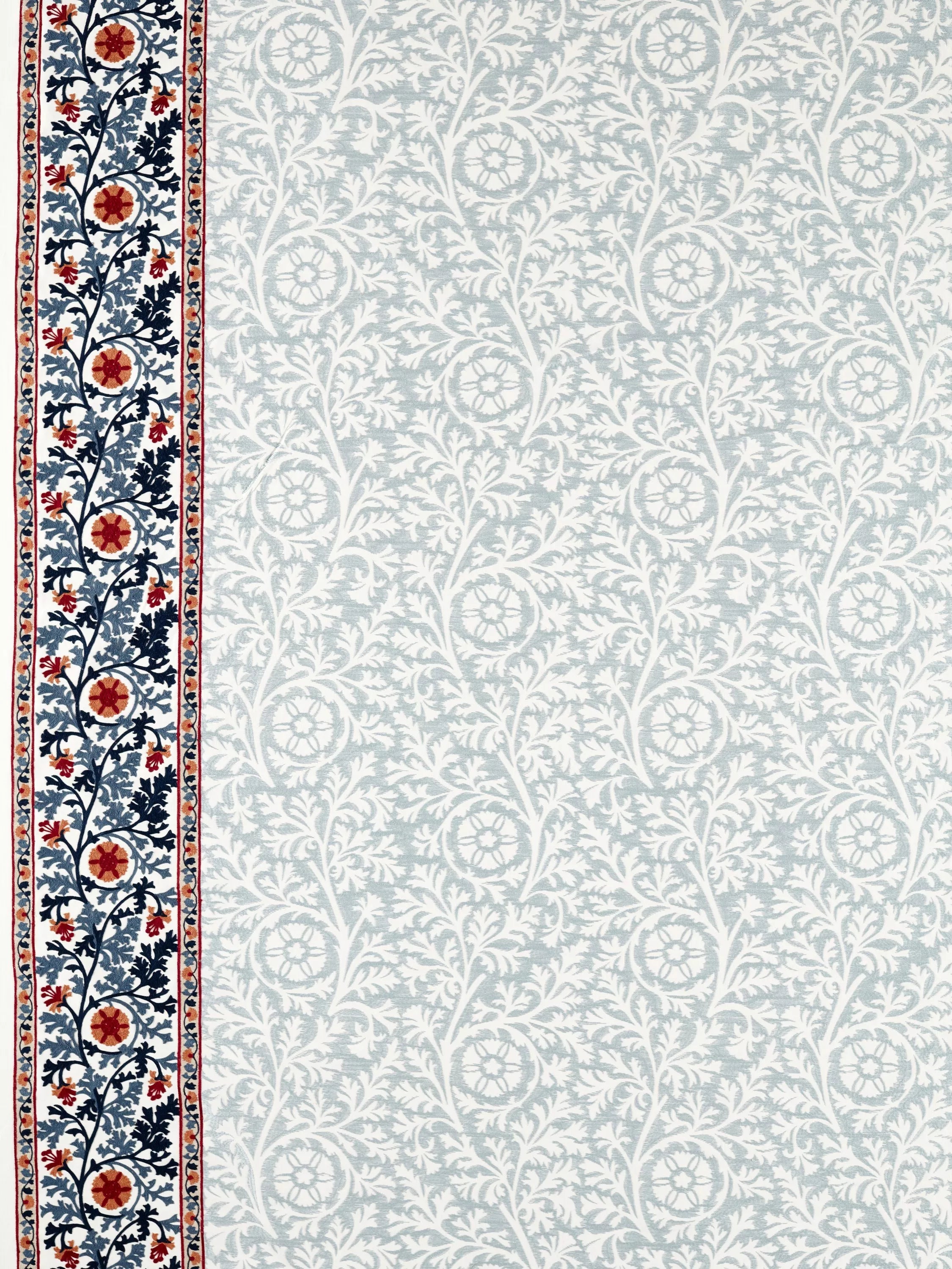 Morris & Co. Chamomile embroidered furnishing fabric - British product