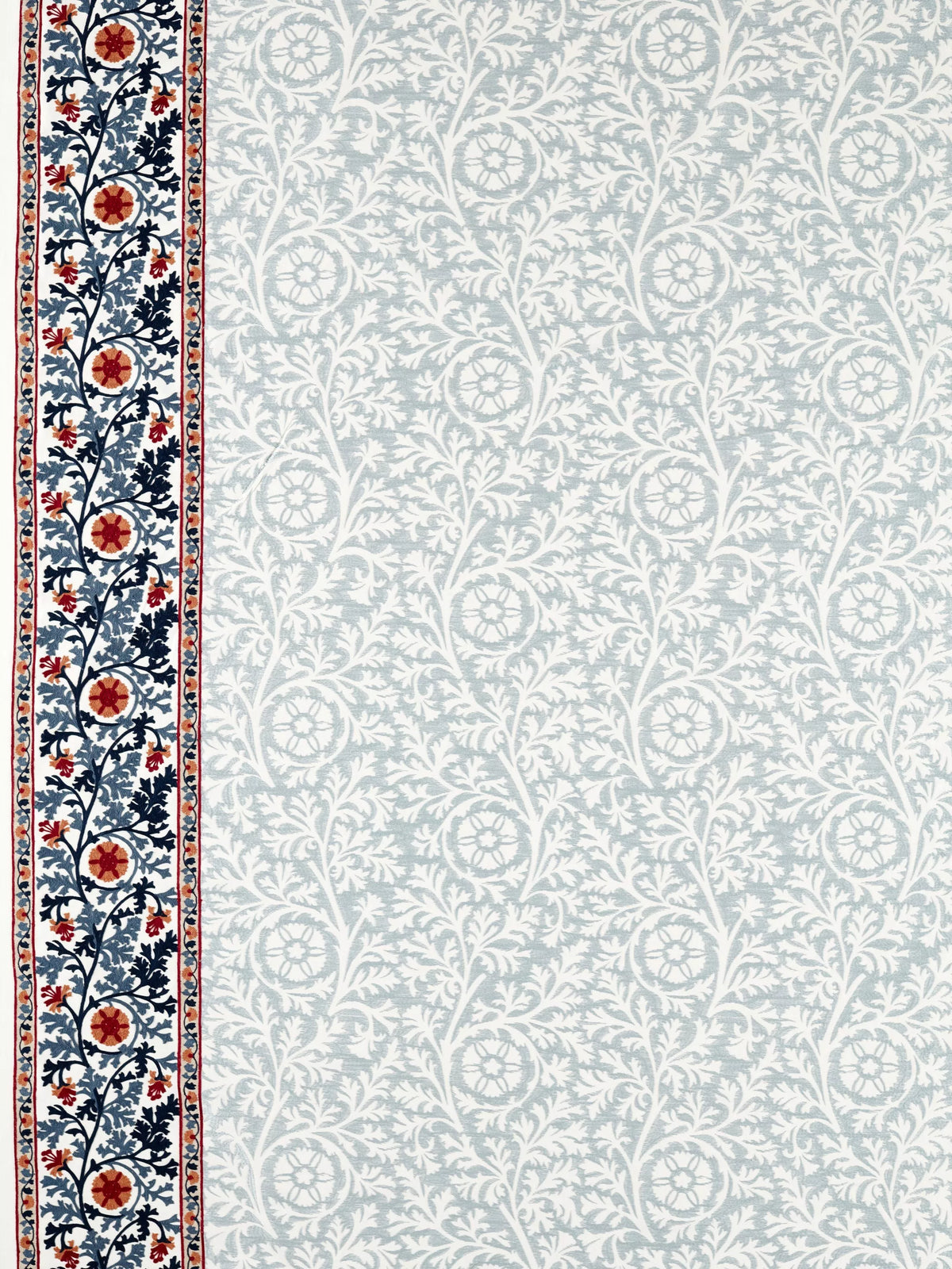 Morris & Co. Chamomile embroidered furnishing fabric - British product