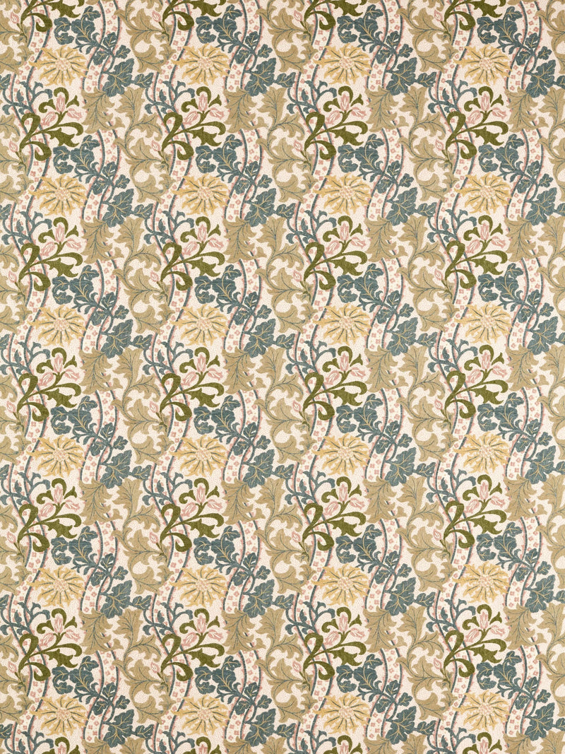 Morris & Co Cornflower embroidery furnishing fabric - British product