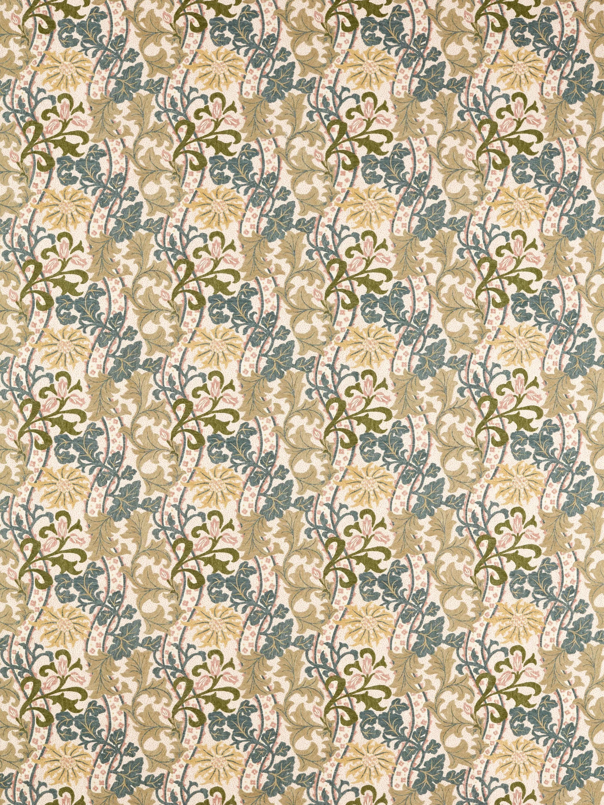 Morris & Co Cornflower embroidery furnishing fabric - British product