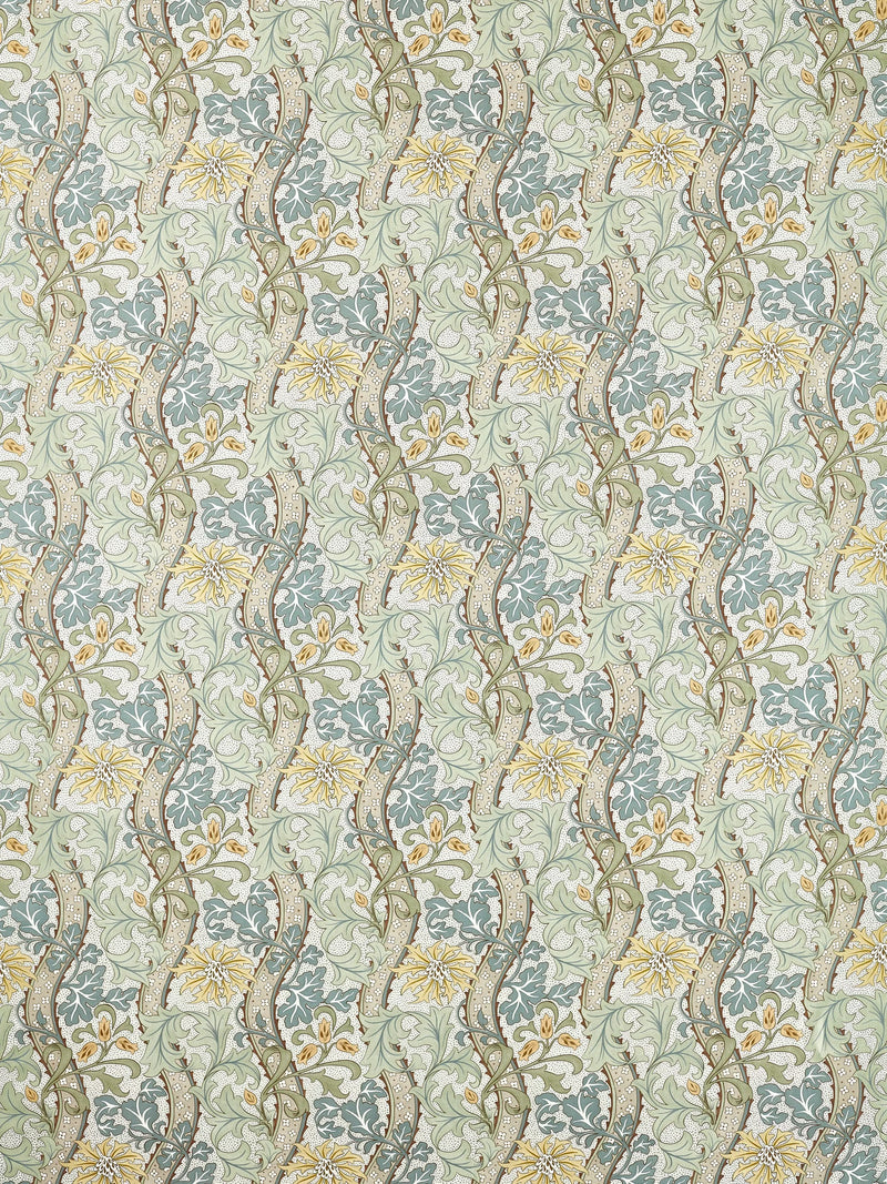 Morris & Co Cornflower furnishing fabric on hemp cloth - British product