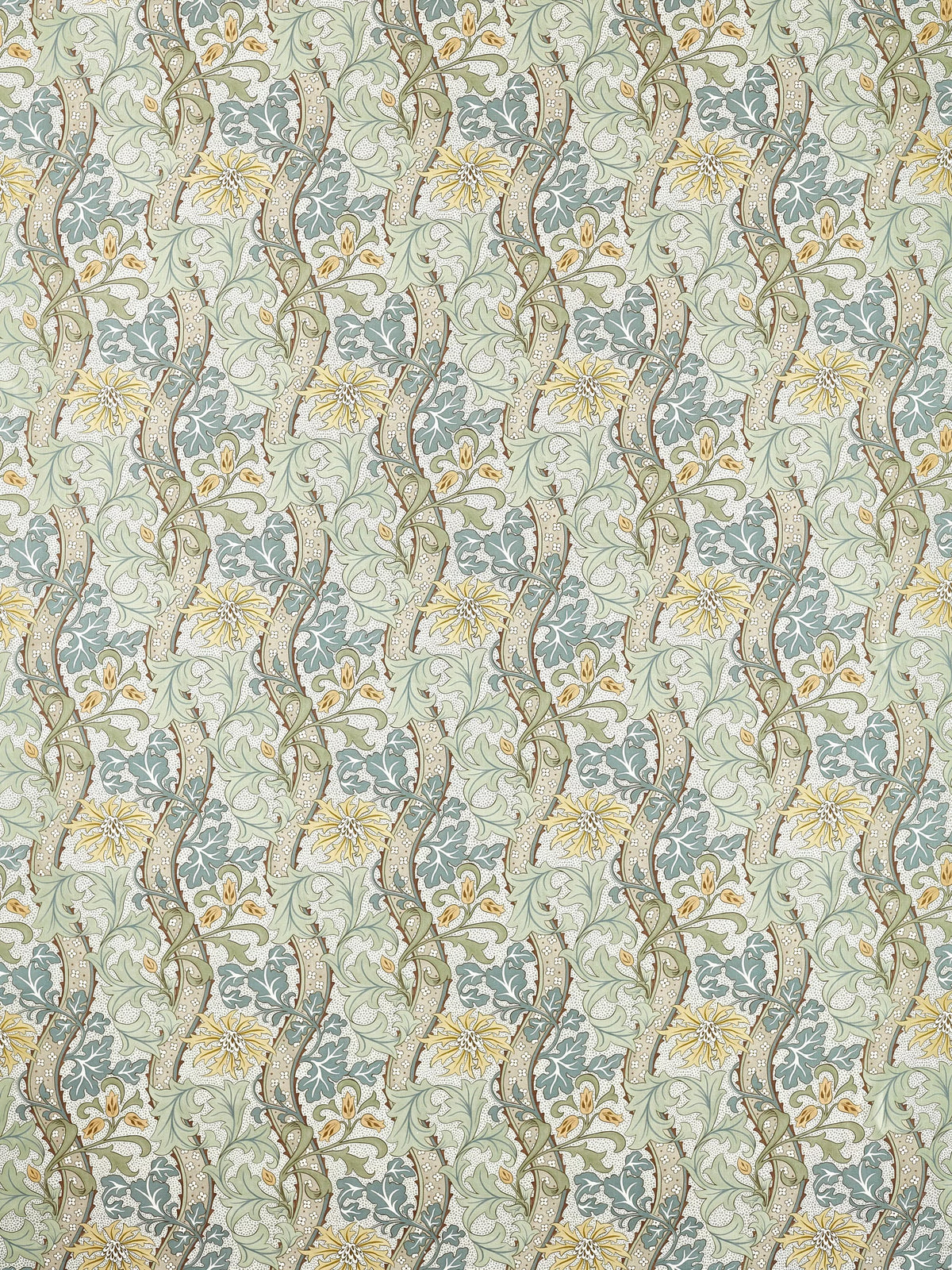 Morris & Co Cornflower furnishing fabric on hemp cloth - British product