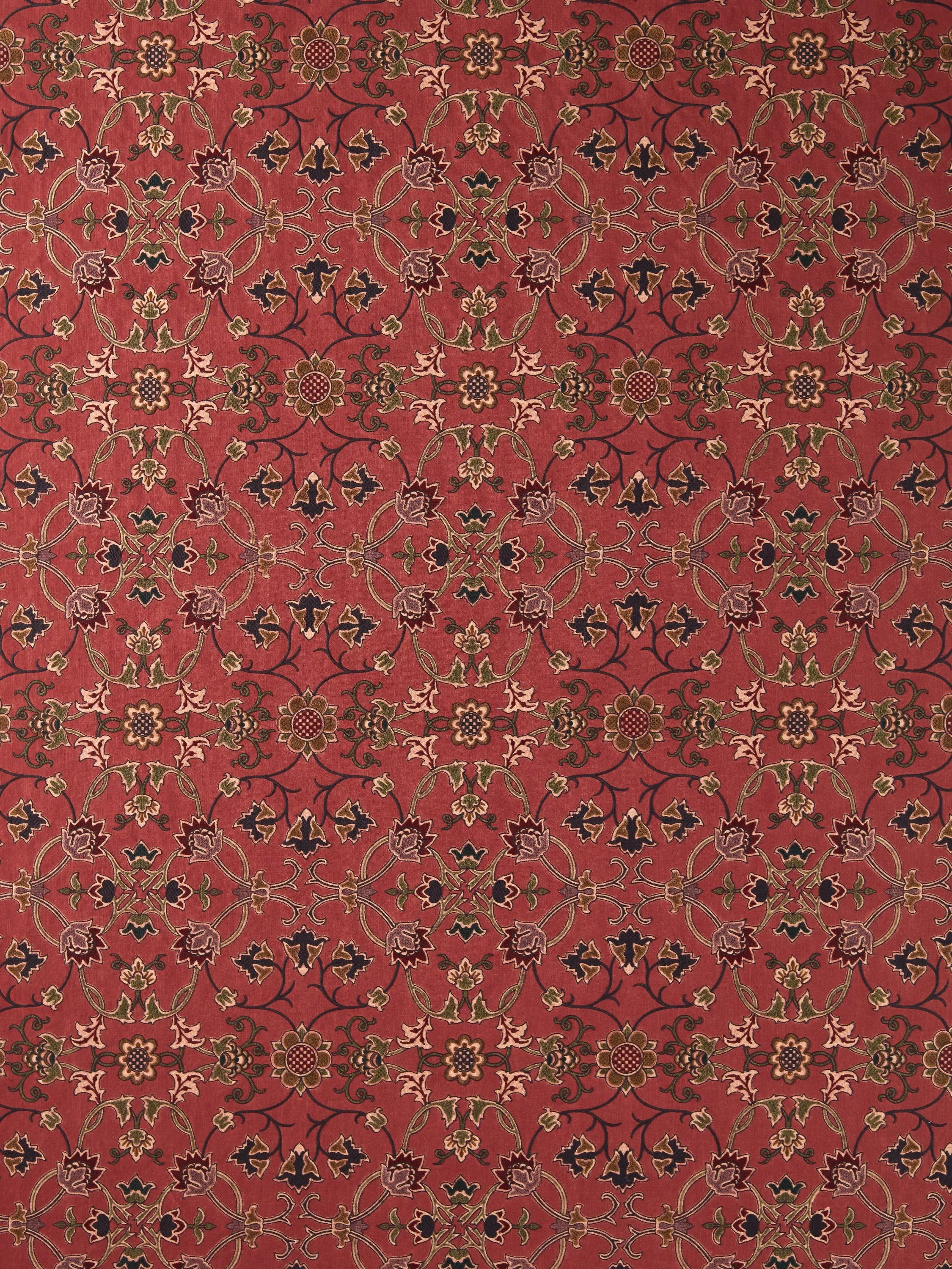 Morris & Co. Persian Scroll embroidery furnishing fabric, UK version
