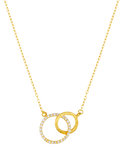 Orelia LUXE crystal open circle necklace pale gold - British product