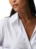 Orelia LUXE crystal open circle necklace pale gold - British product