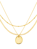 Orelia gold plated layered three-row necklace set, imported from the UK