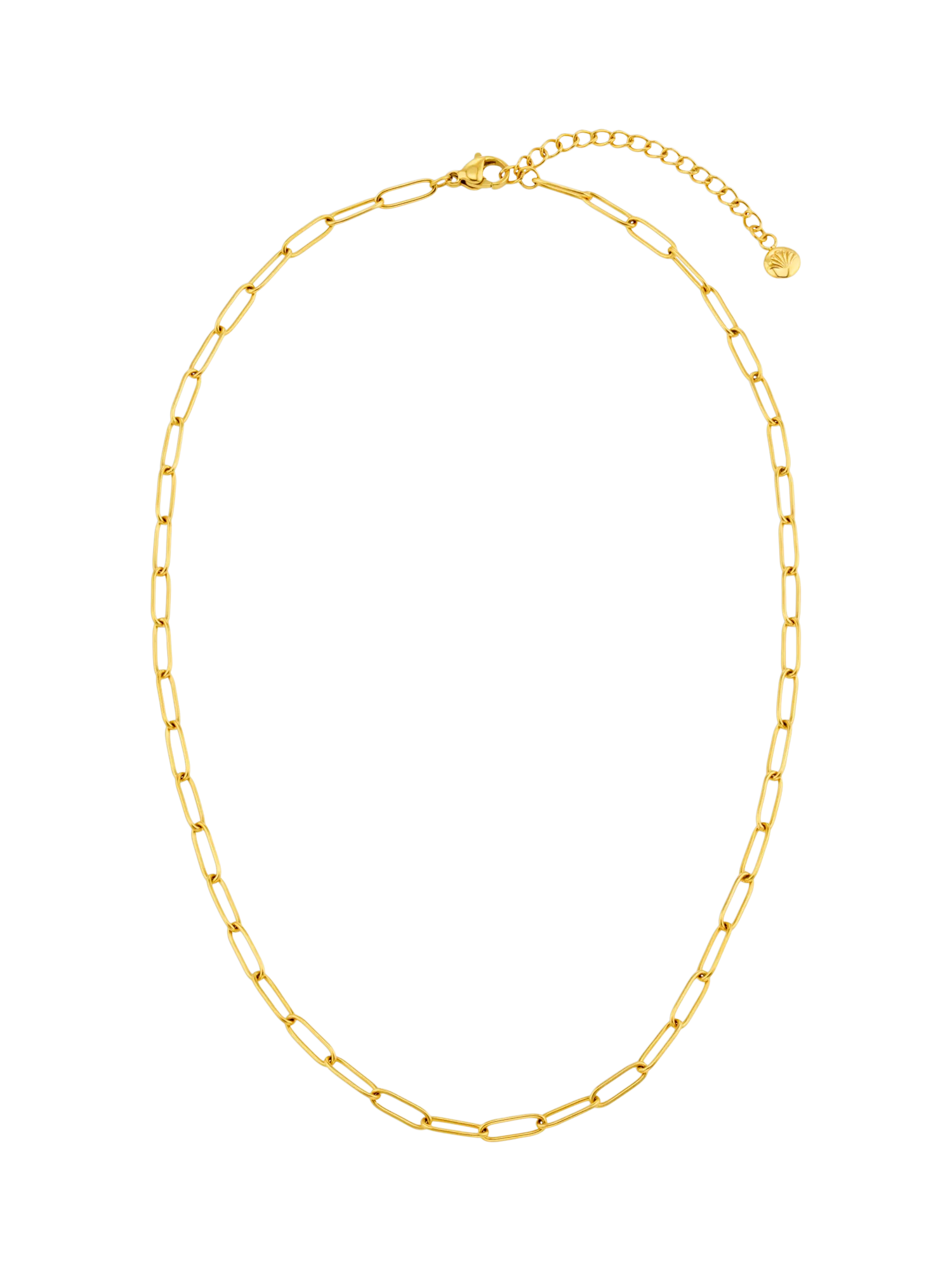 Orelia LUXE fine oval link chain necklace pale gold - British product