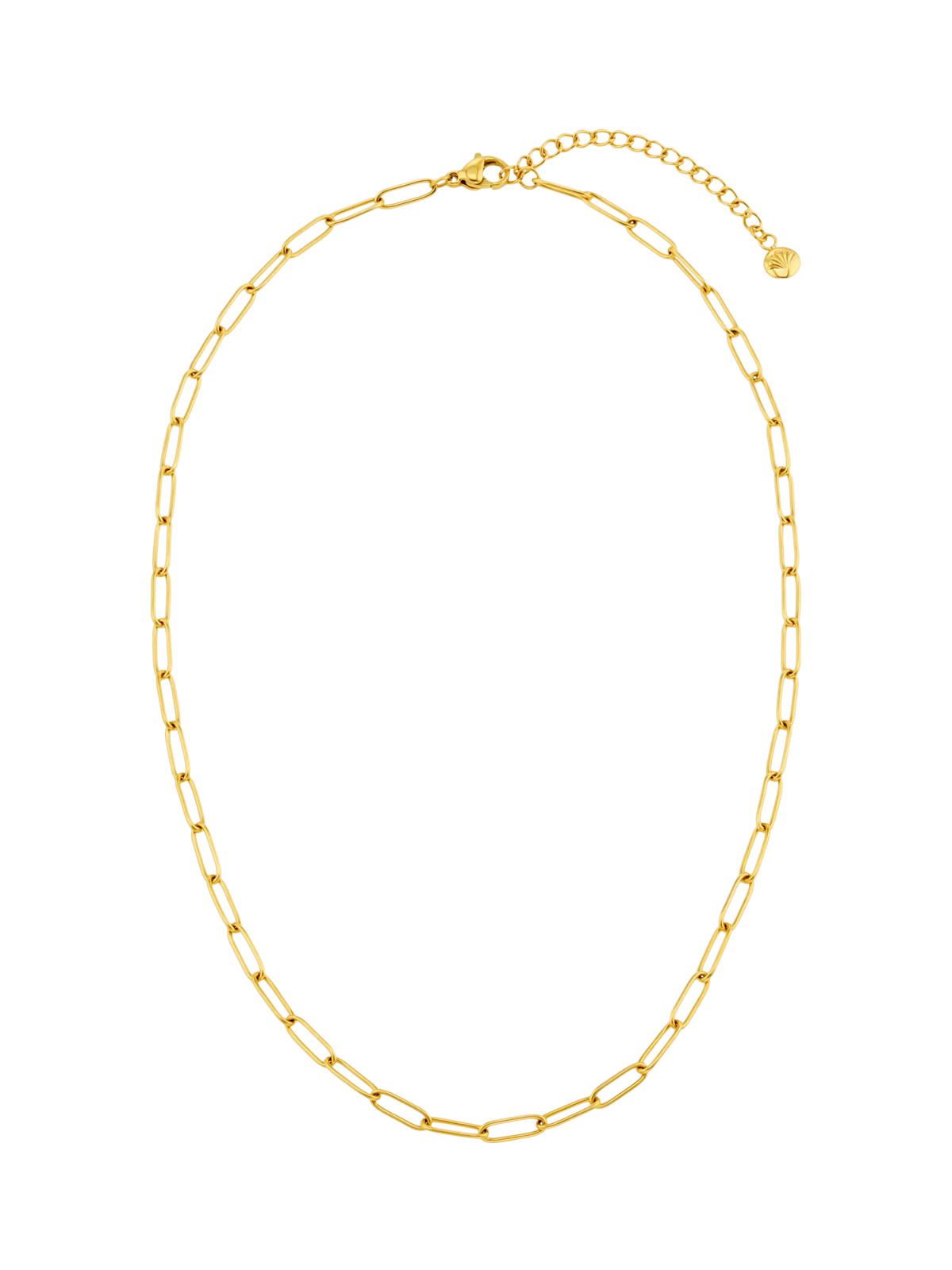 Orelia LUXE fine oval link chain necklace pale gold - British product
