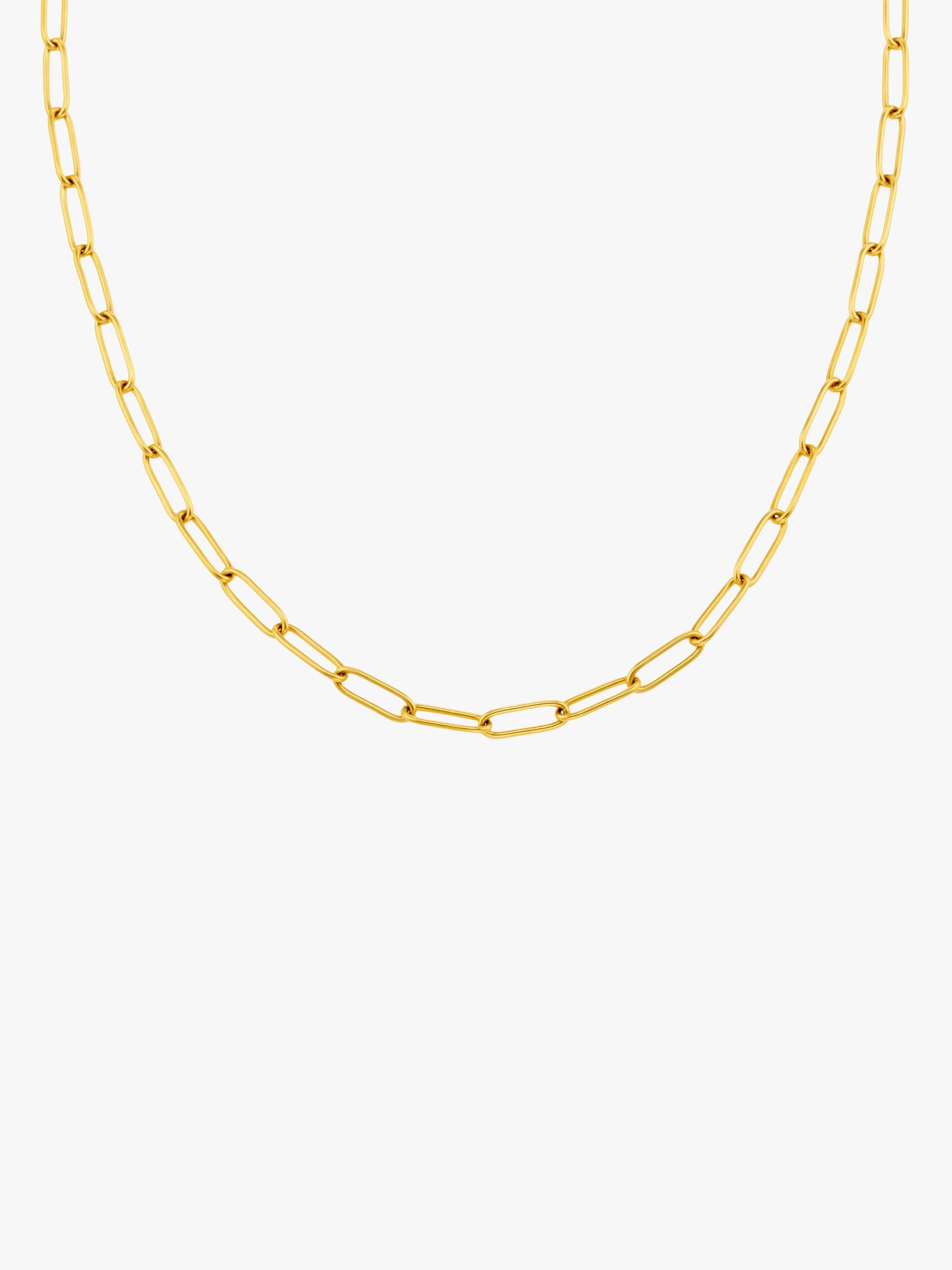 Orelia LUXE fine oval link chain necklace pale gold - British product