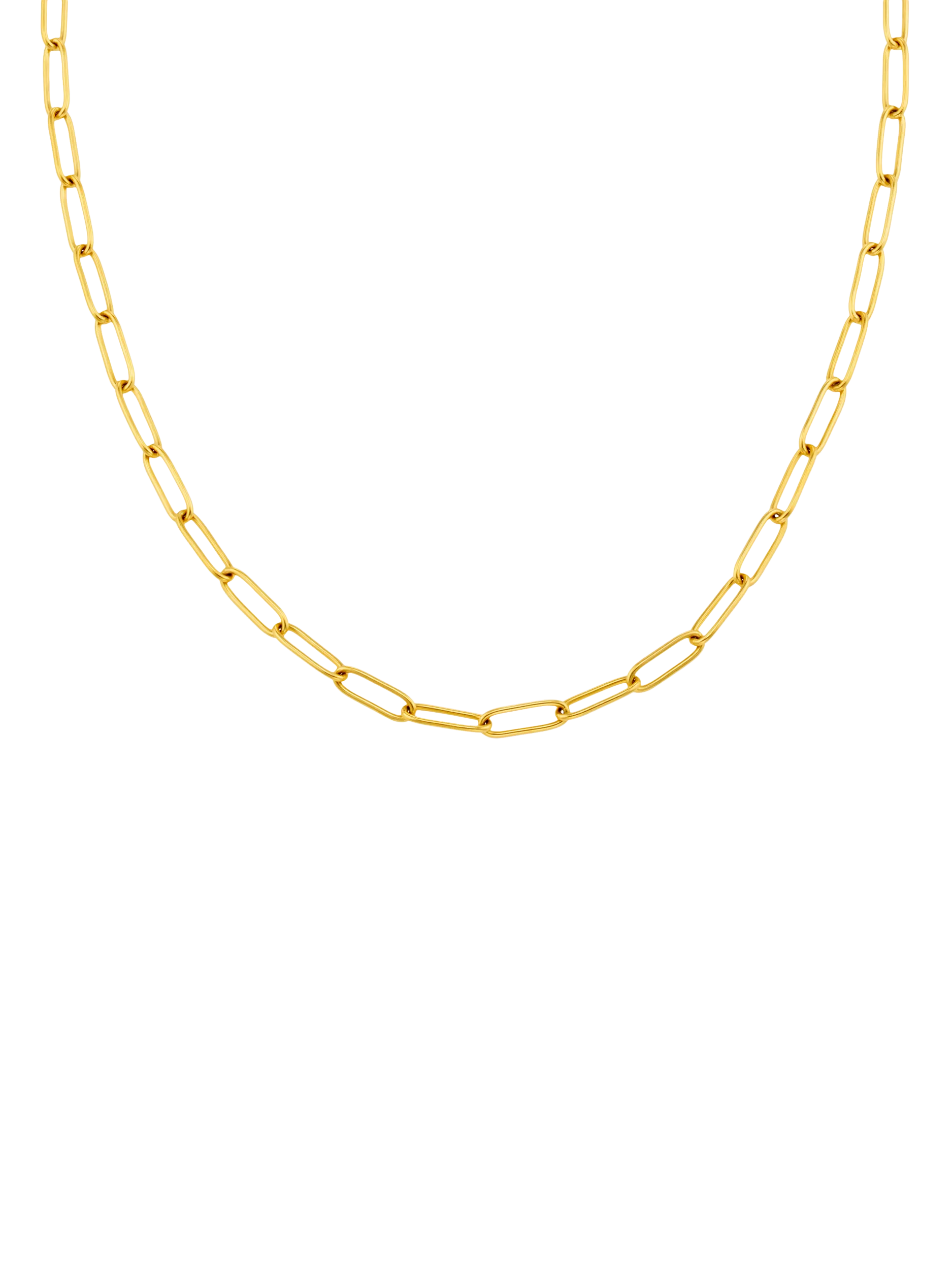 Orelia LUXE fine oval link chain necklace pale gold - British product