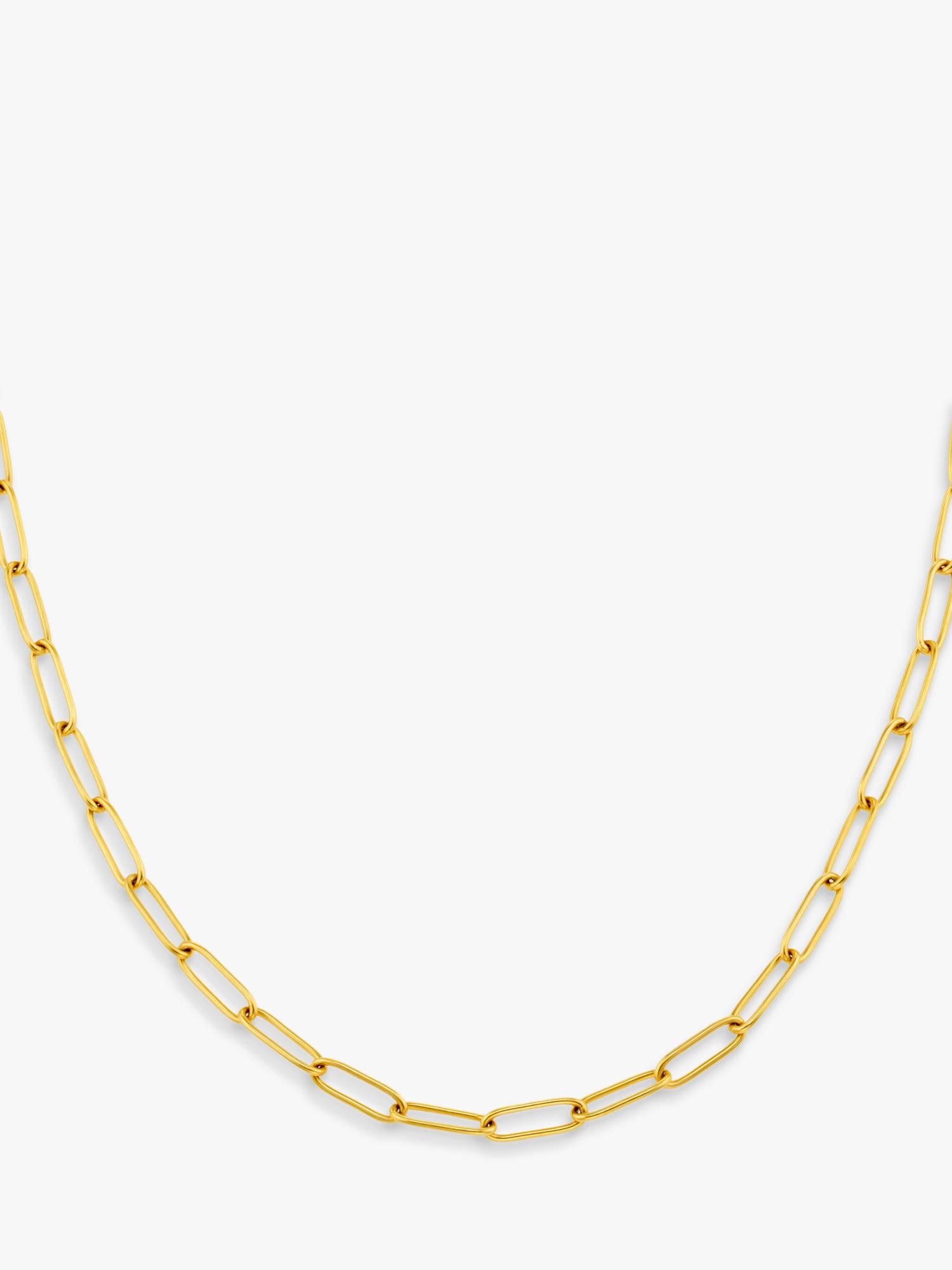 Orelia LUXE fine oval link chain necklace pale gold - British product