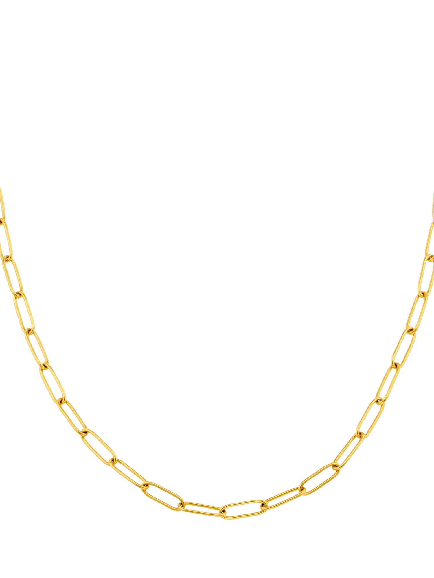 Orelia LUXE fine oval link chain necklace pale gold - British product