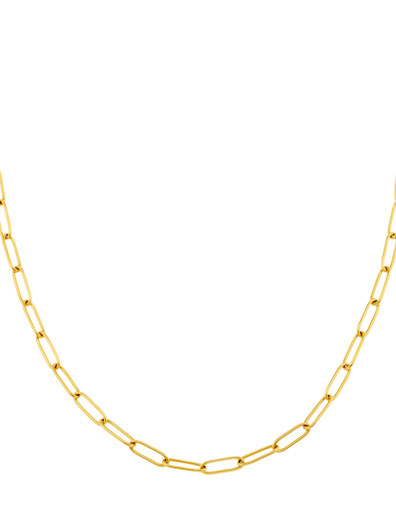 Orelia LUXE fine oval link chain necklace pale gold - British product