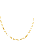 Orelia LUXE fine oval link chain necklace pale gold - British product