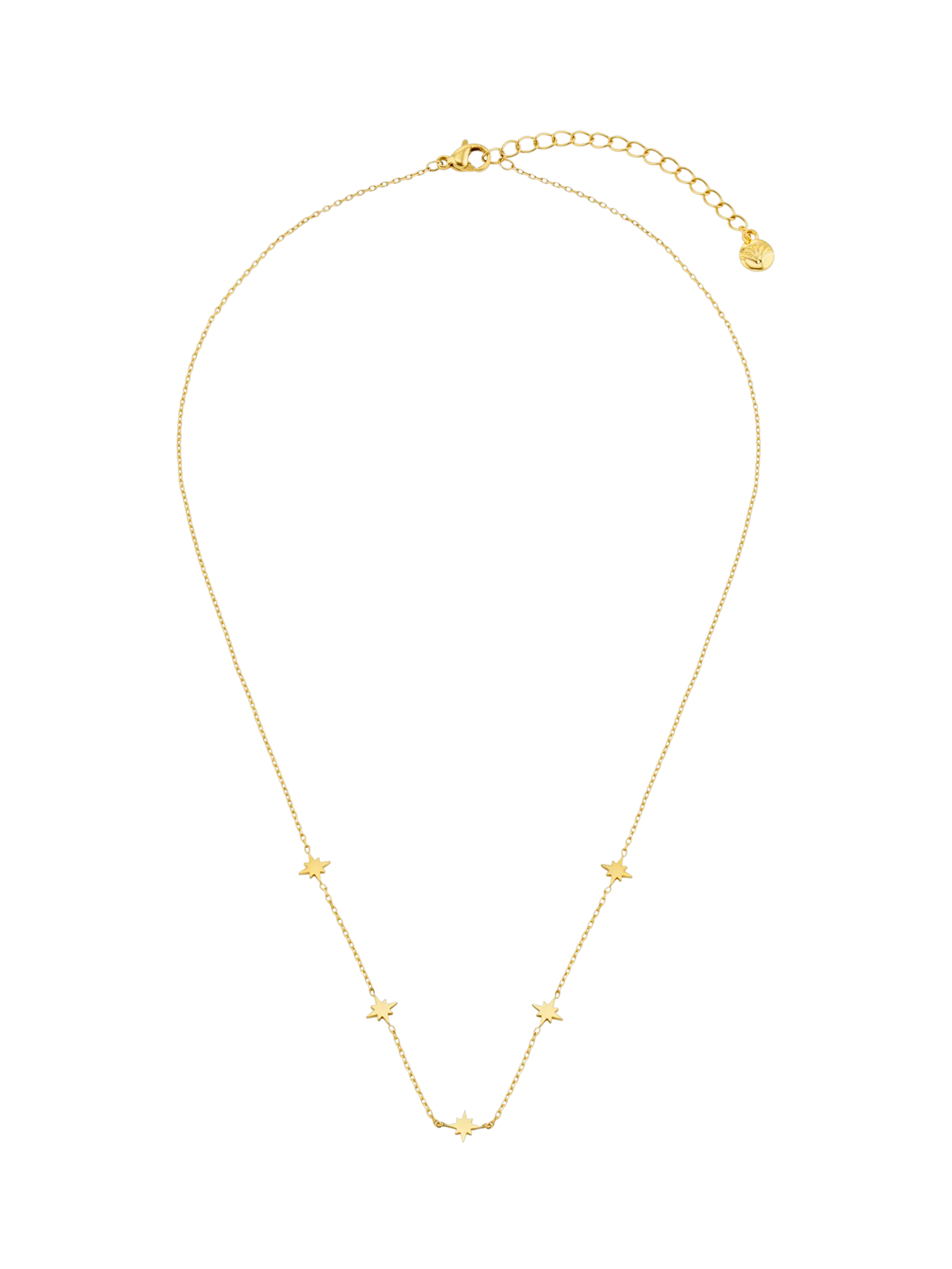 Orelia LUXE mini starburst necklace 40cm pale gold, imported from the UK
