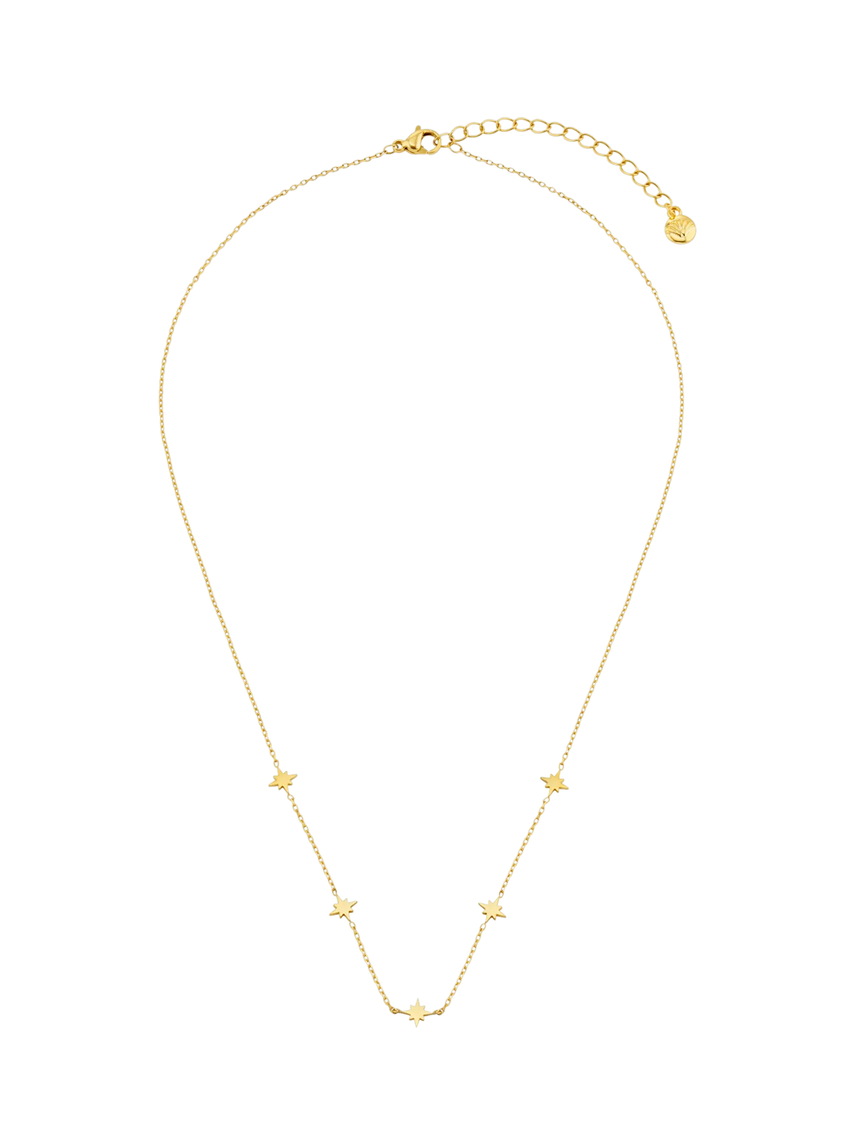 Orelia LUXE mini starburst necklace 40cm pale gold, imported from the UK