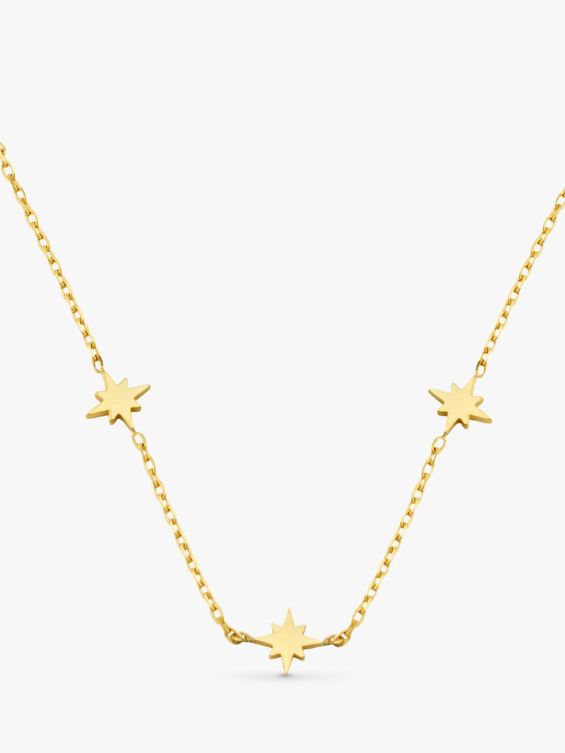 Orelia LUXE mini starburst necklace 40cm pale gold, imported from the UK