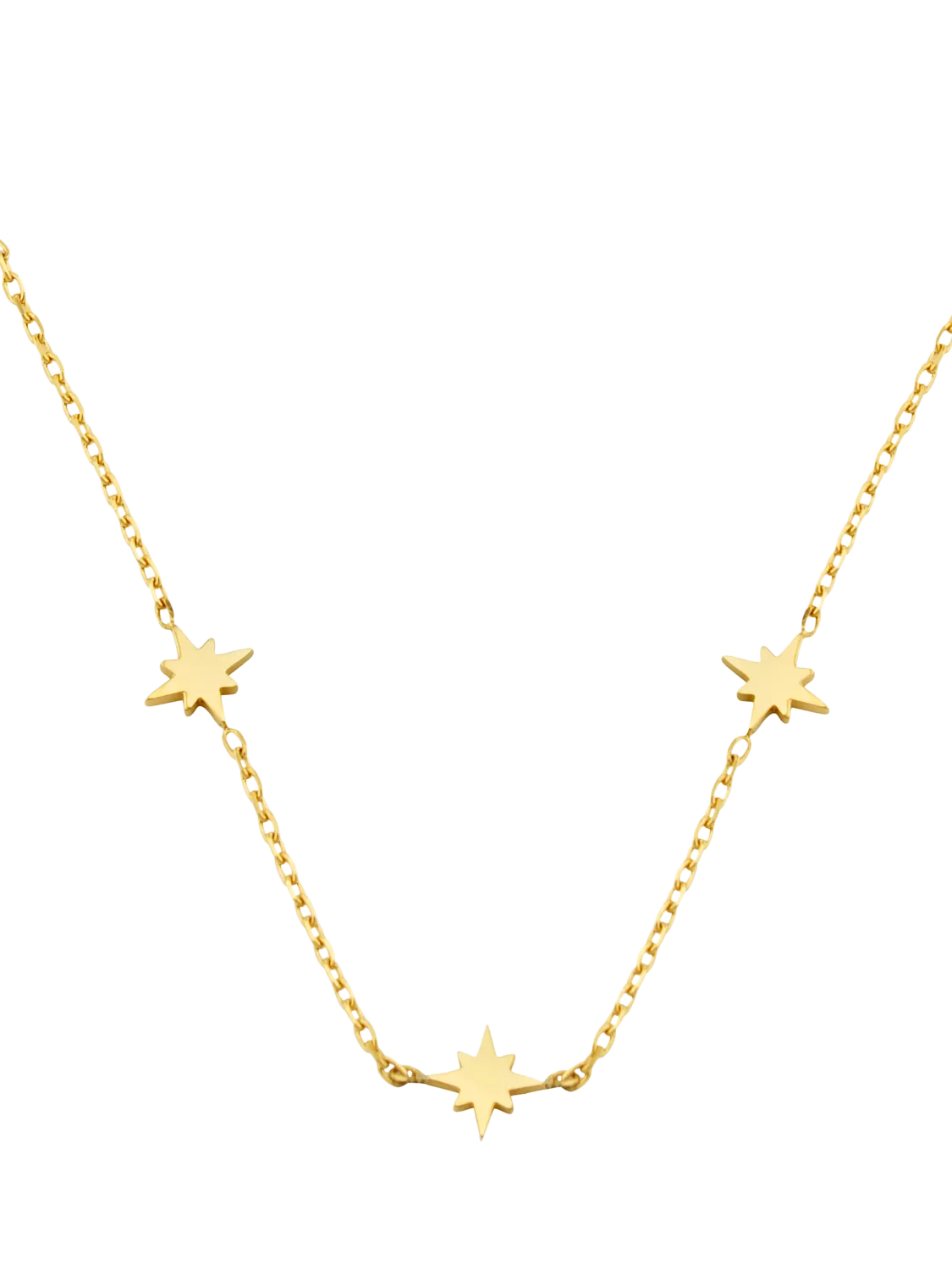 Orelia LUXE mini starburst necklace 40cm pale gold, imported from the UK