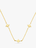 Orelia LUXE mini starburst necklace 40cm pale gold, imported from the UK