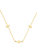 Orelia LUXE mini starburst necklace 40cm pale gold, imported from the UK