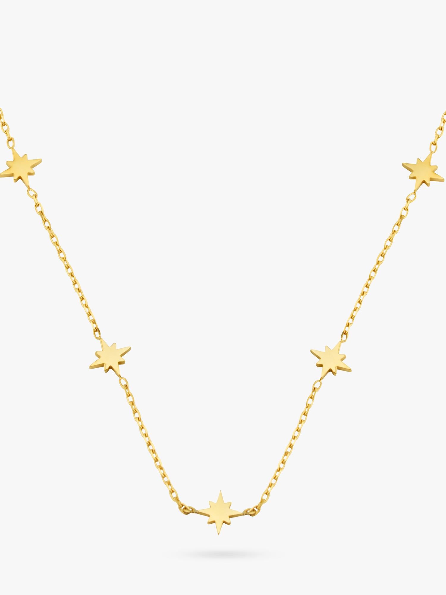 Orelia LUXE mini starburst necklace 40cm pale gold, imported from the UK