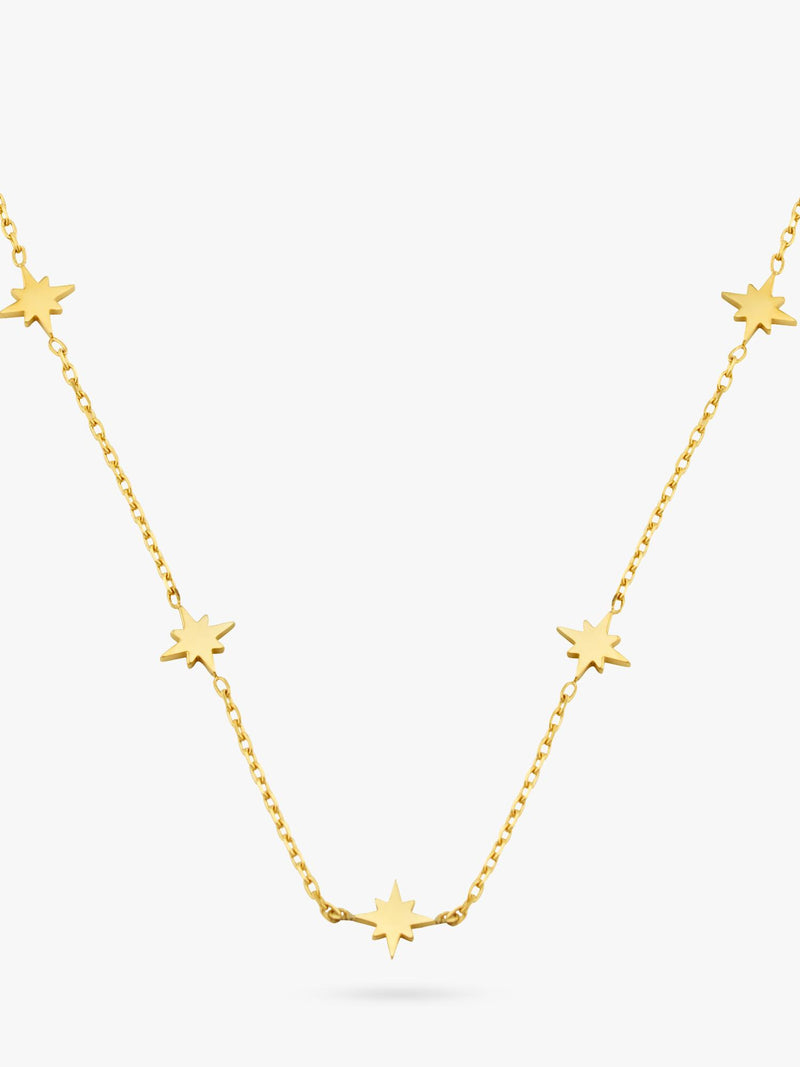 Orelia LUXE mini starburst necklace 40cm pale gold, imported from the UK