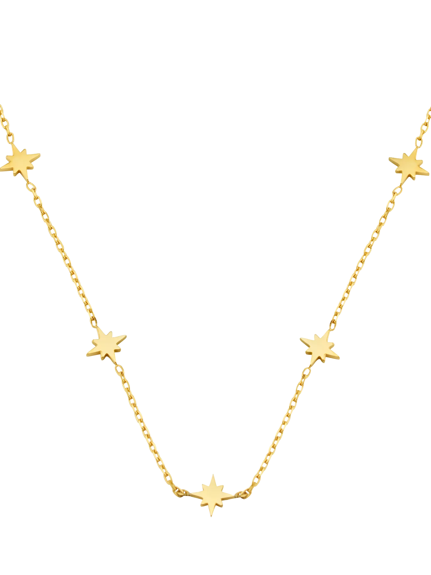 Orelia LUXE mini starburst necklace 40cm pale gold, imported from the UK