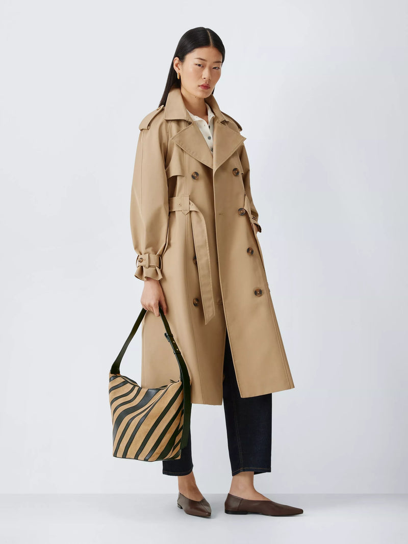 John Lewis Eden suede and leather hobo bag (British brand)