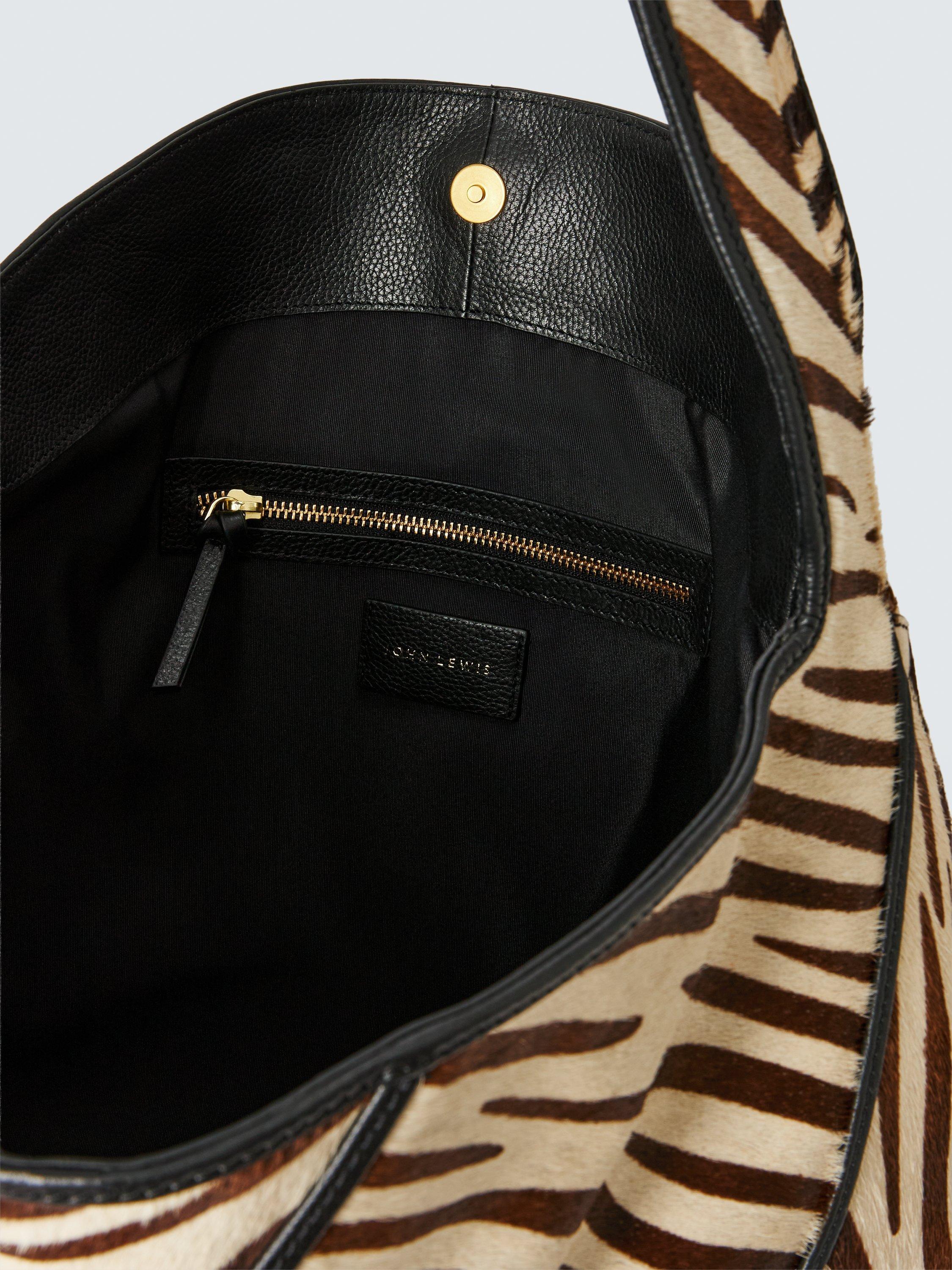 John Lewis zebra hair-on-leather tote bag (British brand)