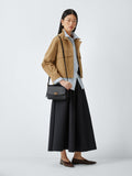 John Lewis leather crossbody bag black medium, UK version