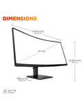 HP OMEN 34c curved WQHD gaming monitor 34 inches, imported from the UK