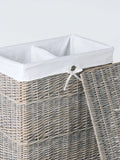 John Lewis grey willow double laundry basket, imported from the UK