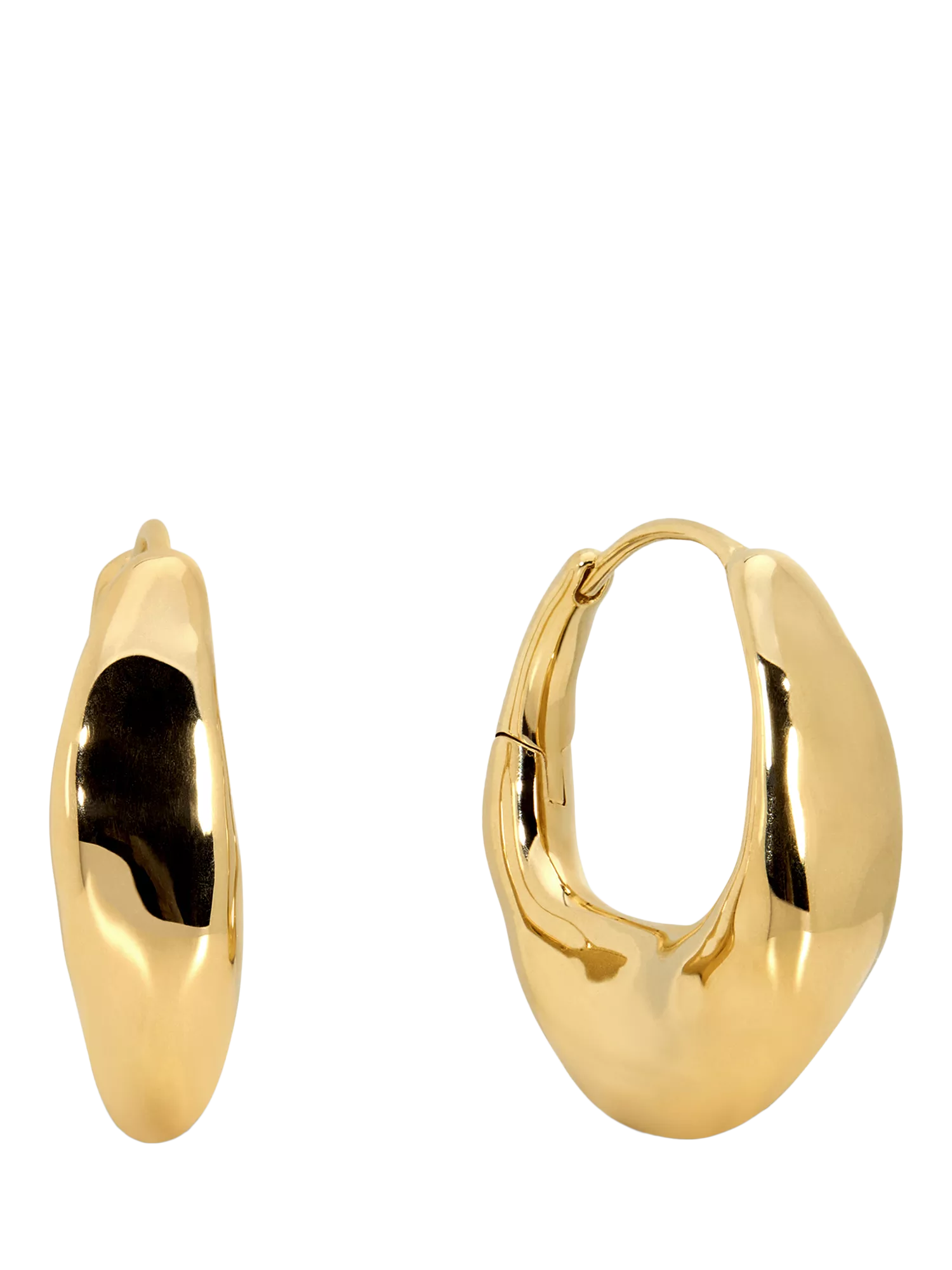 Monica Vinader medium molten hoop earrings in gold, UK version